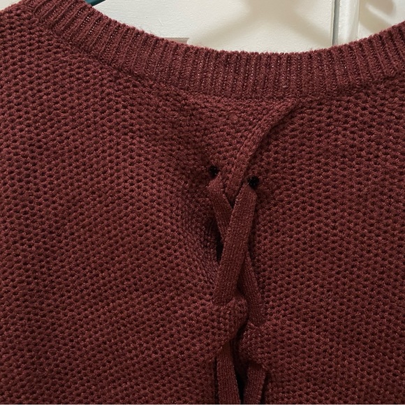 Ambiance apparel sweater with back that laces up - Picture 7 of 8